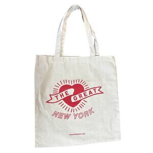 NWOT The Great. Electric Heart New York Graphic Canvas Tote Bag